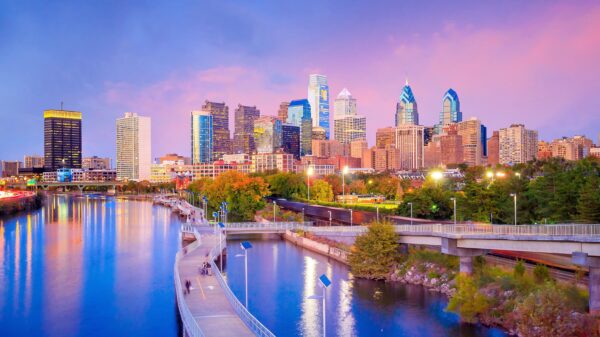 Philadelphia Pennsylvania skyline canvas, Philadelphia  skyline and Schuylkill River, Pennsylvania wall art, Philly art