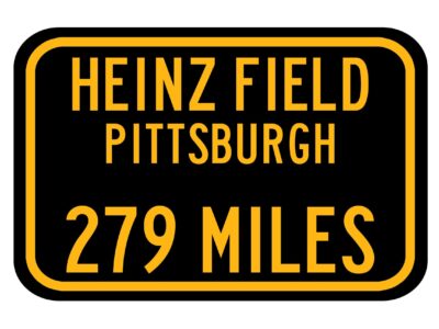 Personalized Highway Distance Sign || To: Heinz Field Pittsburgh || Pittsburgh Steelers || Heinz Field Pittsburgh highway sign ||