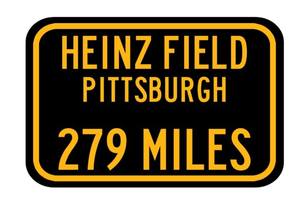 Personalized Highway Distance Sign || To: Heinz Field Pittsburgh || Pittsburgh Steelers || Heinz Field Pittsburgh highway sign ||