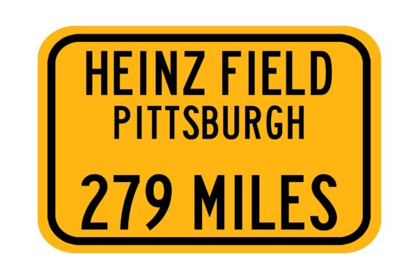 Personalized Highway Distance Sign || To: Heinz Field Pittsburgh || Pittsburgh Steelers || Heinz Field Pittsburgh highway sign ||