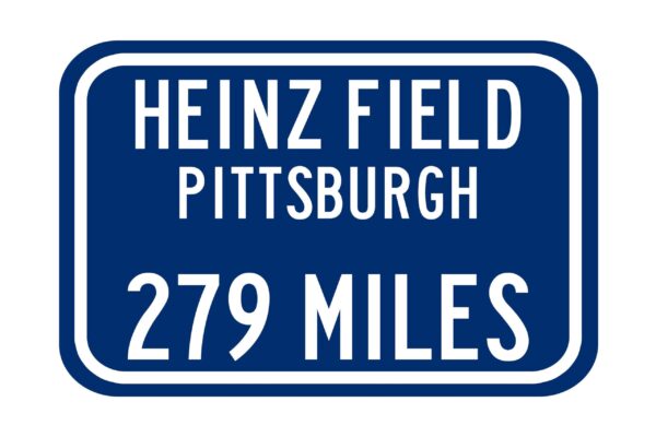 Personalized Highway Distance Sign || To: Heinz Field Pittsburgh || Pittsburgh Steelers || Heinz Field Pittsburgh highway sign ||