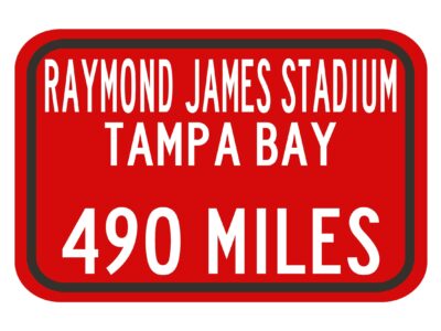 Personalized Highway Distance Sign || To: Raymond James Stadium, Tampa|| Tampa Bay Buccaneers  ||Tampa Stadium| Buccaneers highway sign ||
