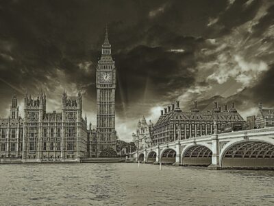 Parliament in London digital oil painting on canvas, London watercolor.  London City skyline, Large London Print, London watercolor, art