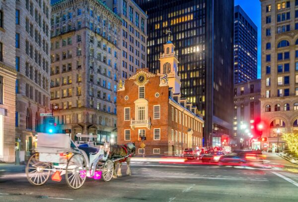 Boston Print, Boston Canvas, Boston wall art,  Boston Old Town Color Canvas Art Print, Boston print, Boston photo, wall art