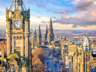 Edinburg Scotland canvas, Scotland art on Canvas, Scotland skyline canvas, Scotland Wall art, Scotland art