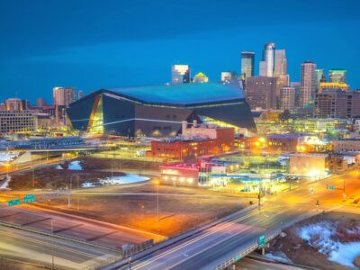 Minneapolis Minnesota canvas skyline, US Bank Stadium, City skyline, Large Minneapolis Print ,Minneapolis wall art, Canvas gifts, art