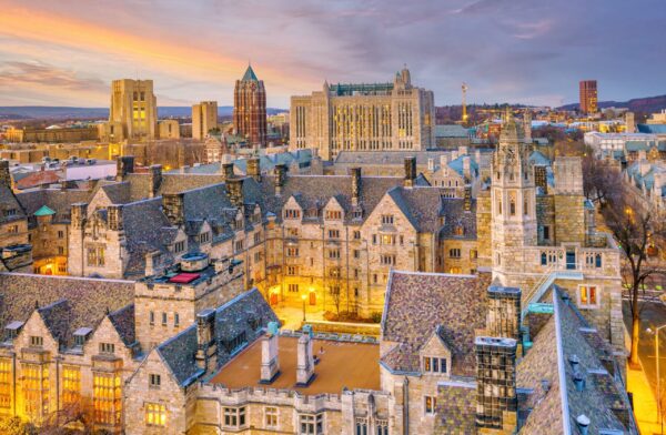 Yale University canvas,  New Haven Skyline Canvas,  Yale wall canvas, Yale University