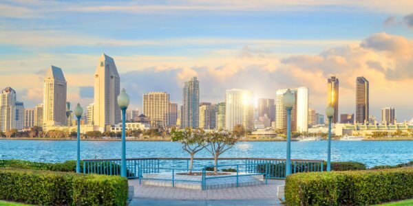 San Diego California skyline canvas, San Diego wall art, San Diego canvas