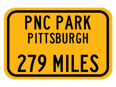 Personalized Highway Distance Sign || To: PNC Park Pittsburgh || Pirates || PNC Park Pittsburgh highway sign ||