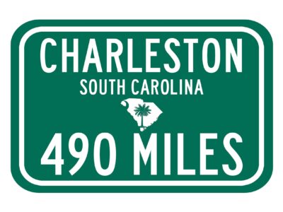 Personalized Highway Distance Sign || To: Charleston South Carolina || Charleston distance sign || Charleston highway sign ||  Charleston SC