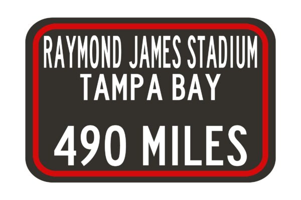 Personalized Highway Distance Sign || To: Raymond James Stadium, Tampa|| Tampa Bay Buccaneers  ||Tampa Stadium| Buccaneers highway sign ||