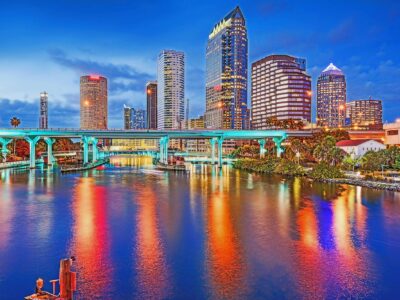 Tampa Florida digital oil painting, Tampa skyline watercolor, Tampa canvas watercolor Tampa art, Tampa Bay skyline canvas Tampa Florida