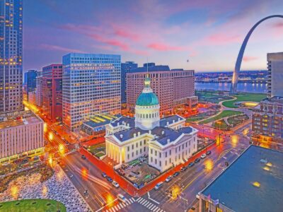 St Louis Digital Painting Skyline,  St Louis Missouri watercolor, St Louis skyline  St Louis Arch wall art, St Louis decor, Missouri canvas