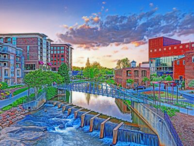 Greenville SC digital oil painting canvas, Greenville  Canvas,  Greenville canvas Wall Art, Greenville wall art canvas, Greenville SC