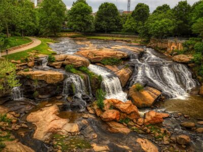 Greenville SC Reedy River canvas, Greenville Canvas,  Reedy river Wall Art, Greenville wall art canvas, Greenville SC