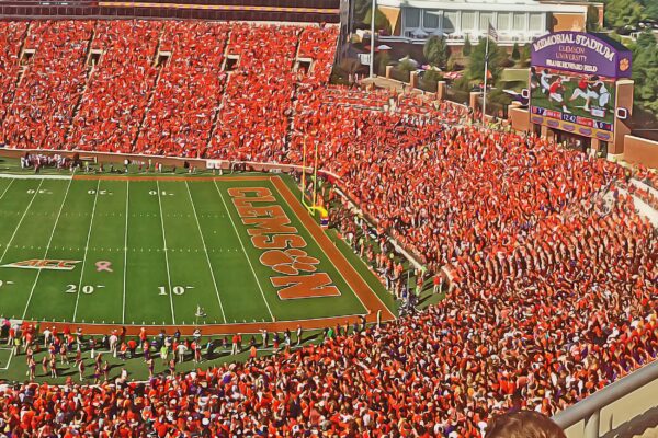 Clemson Tigers Football digital oil painting  National Champs, Death Valley Canvas,  Clemson wall canvas, South Carolina art, Clemson art