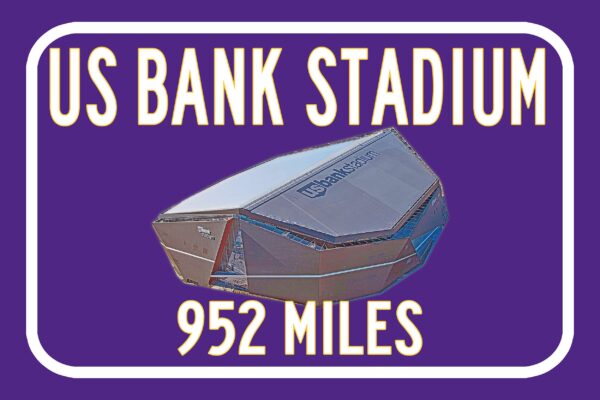 Minnesota Vikings US Bank Stadium - Miles to Stadium Highway Road Sign Customize the Distance Sign ,Minnesota Vikings US Bank stadium sign