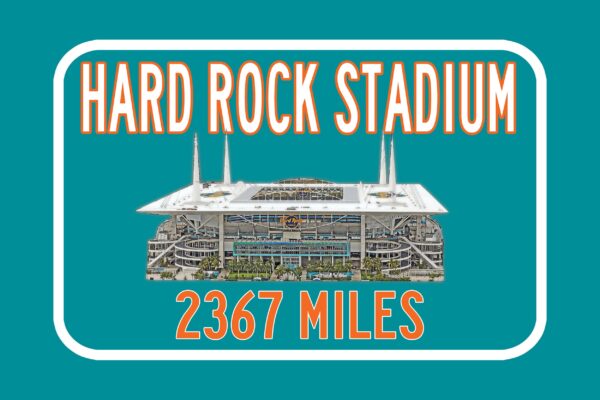 Miami Dolphins Hard Rock Stadium - Miles to Stadium Highway Road Sign Customize the Distance Sign ,Miami Dolphins Hard Rock stadium sign