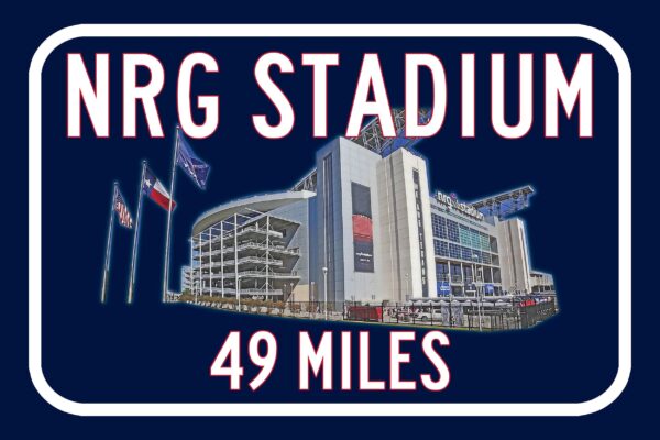 Houston Texans NRG Stadium - Miles to Stadium Highway Road Sign Customize the Distance Sign ,Houston Texans NRG stadium sign