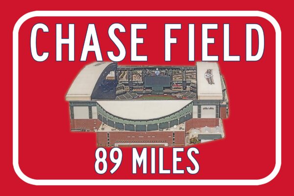 Arizona Diamondbacks Chase Field  - Miles to Stadium Highway Road Sign Customize the Distance Sign ,Arizona Diamondbacks Chase Field