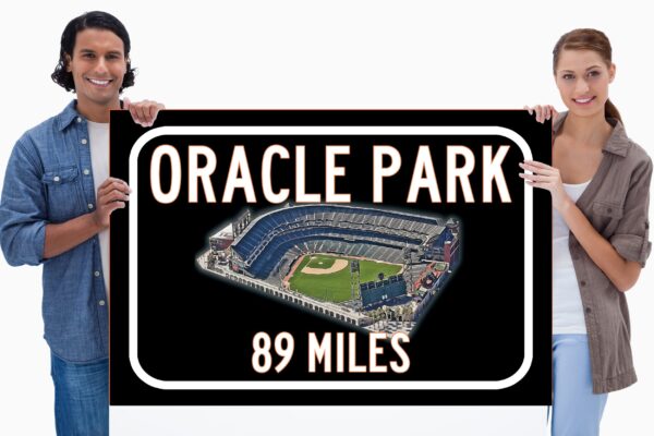 San Francisco Giants Oracle Park   - Miles to Stadium Highway Road Sign Customize the Distance Sign ,San Francisco Giants Oracle Park