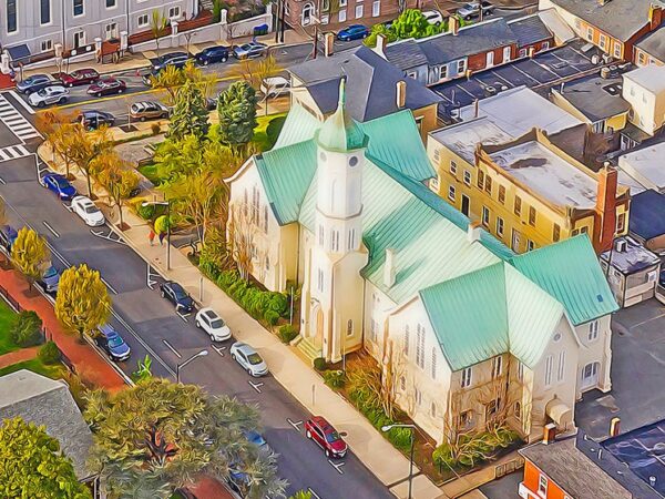 Fredericksburg skyline  canvas,Fredericksburg  Canvas, Fredericksburg Canvas Wall Art, Fredericksburg watercolor wall art canvas,