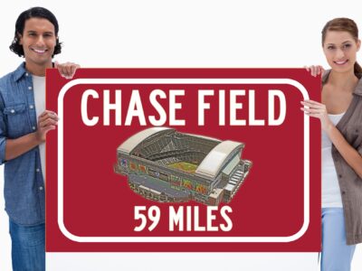 Arizona Diamondbacks Chase Field  - Miles to Stadium Highway Road Sign Customize the Distance Sign ,Arizona Diamondbacks Chase Field