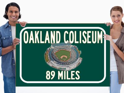 Oakland A's Oakland Coliseum   - Miles to Stadium Highway Road Sign Customize the Distance Sign ,Oakland A's Oakland Coliseum