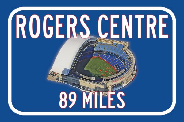 Rogers Centre Toronto Blue Jays   - Miles to Stadium Highway Road Sign Customize the Distance Sign ,Rogers Centre Toronto Blue Jays