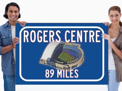 Rogers Centre Toronto Blue Jays   - Miles to Stadium Highway Road Sign Customize the Distance Sign ,Rogers Centre Toronto Blue Jays