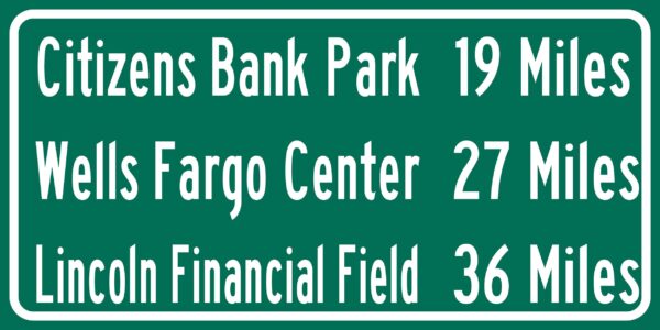 Philadelphia Phillies Citizens Bank Park  - Miles to Stadium Highway Road Sign Customize the Distance Sign ,Philadelphia Phillies Citizens