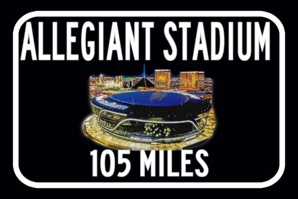 Personalized Highway Distance Sign || To: Allegiant Stadium, Las Vegas|| Las Vegas Raiders ||Allegiant Stadium| Raiders highway sign ||
