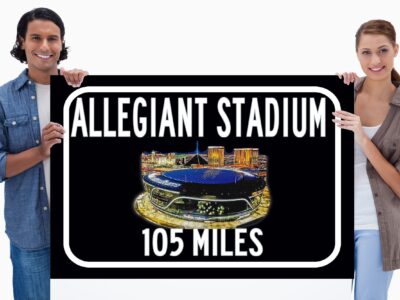 Personalized Highway Distance Sign || To: Allegiant Stadium, Las Vegas|| Las Vegas Raiders ||Allegiant Stadium| Raiders highway sign ||