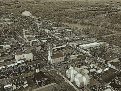 Fredericksburg skyline canvas, Sepia Fredericksburg  Canvas, Fredericksburg Canvas Wall Art, Fredericksburg Sepia oil painted canvas,