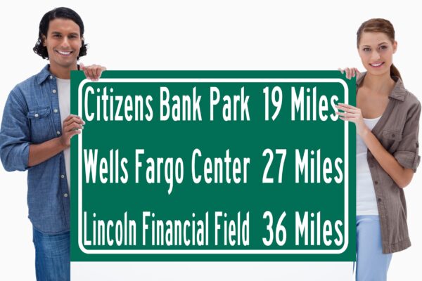 Philadelphia Phillies Citizens Bank Park  - Miles to Stadium Highway Road Sign Customize the Distance Sign ,Philadelphia Phillies Citizens
