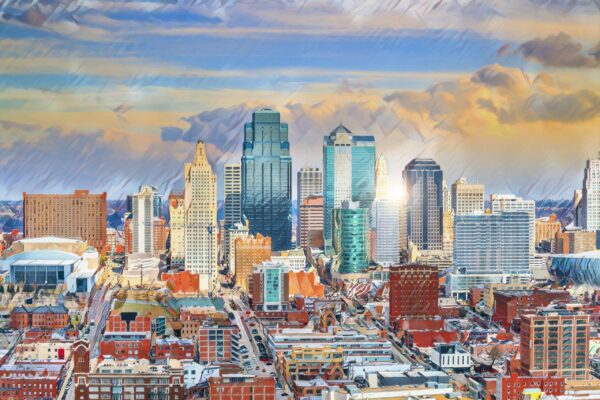 Kansas City watercolor canvas, Kansas City Canvas  Kansas City Kansas watercolor City wall art canvas,Kansas City  wall art,