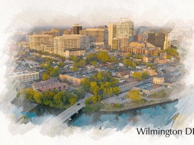 Wilmington Delaware watercolor canvas, Wilmington watercolor Canvas,  Wilmington Canvas Wall Art, Wilmington wall art canvas, Wilmington