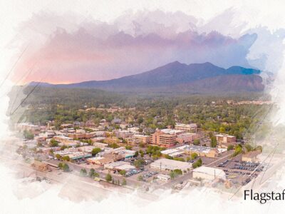 Flagstaff watercolor canvas, Flagstaff  watercolor Canvas Flagstaff wall Art, Flagstaff  watercolor wall art canvas, Flagstaff  wall art,