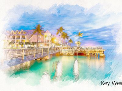 Key West photo Printed on Canvas, Key West Florida, Large Key West Print, Key West wall art, Canvas gifts, Key West Print