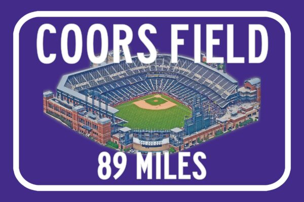 Colorado Rockies Coors Field - Miles to Stadium Highway Road Sign, Customize the Distance Sign, Rockies Coors Field Custom sign - Image 4