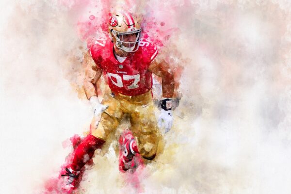 Nick Bosa San Francisco 49ers wall art, Nick Bosa Canvas, Nick Bosa San Francisco 49ers wall art, Nick Bosa poster - Image 2