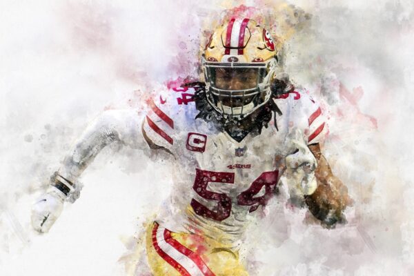 Fred Warner San Francisco 49ers wall art, Fred Warner Canvas, Fred Warner San Francisco 49ers wall art, Fred Warner poster - Image 2