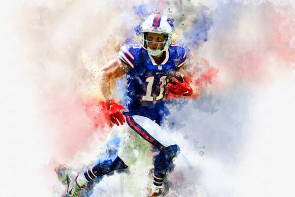 Cole Beasley watercolor, Buffalo Bills wall art, Cole Beasley Poster , Cole Beasley Buffalo Bills wall art, Cole Beasley - Image 2