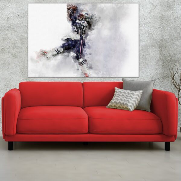 Stephon Gilmore watercolor, New England Patriots wall art, New England Patriots Stephon Gilmore poster on Canvas - Image 3