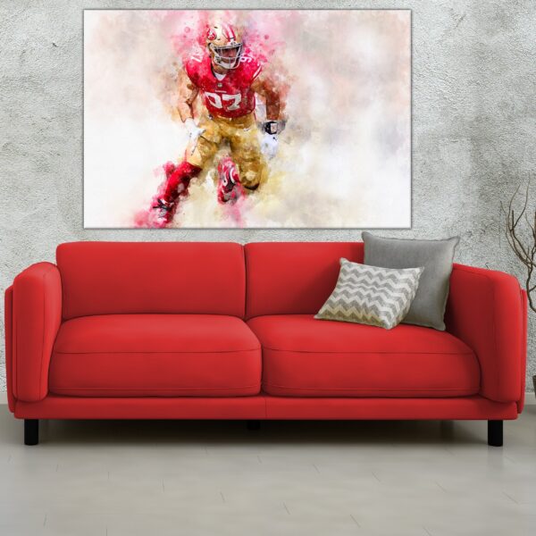 Nick Bosa San Francisco 49ers wall art, Nick Bosa Canvas, Nick Bosa San Francisco 49ers wall art, Nick Bosa poster - Image 3