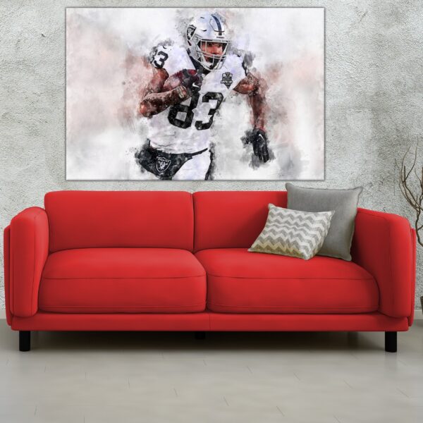 Darren Waller watercolor, Las Vegas Raiders wall art, Darren Waller Poster , Darren Waller Las Vegas Raiders wall art, Darren Waller - Image 3