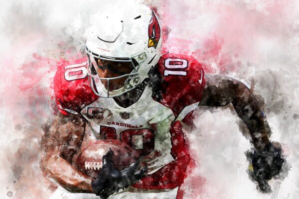DeAndre Hopkins watercolor, Arizona Wall art wall art, DeAndre Hopkins Poster, DeAndre Hopkins Arizona Cardinals wall art poster - Image 2