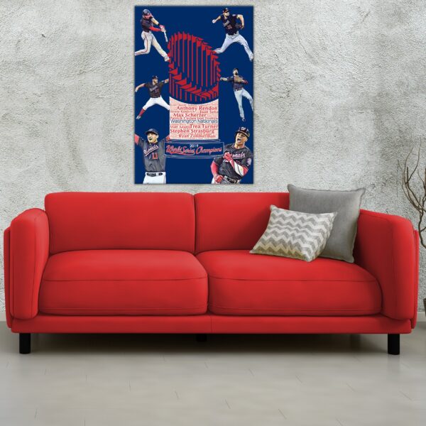 Washington Nationals World Series canvas, Washington Nationals wall art, Nationals World Series Canvas, Nationals World Series art wall - Image 2
