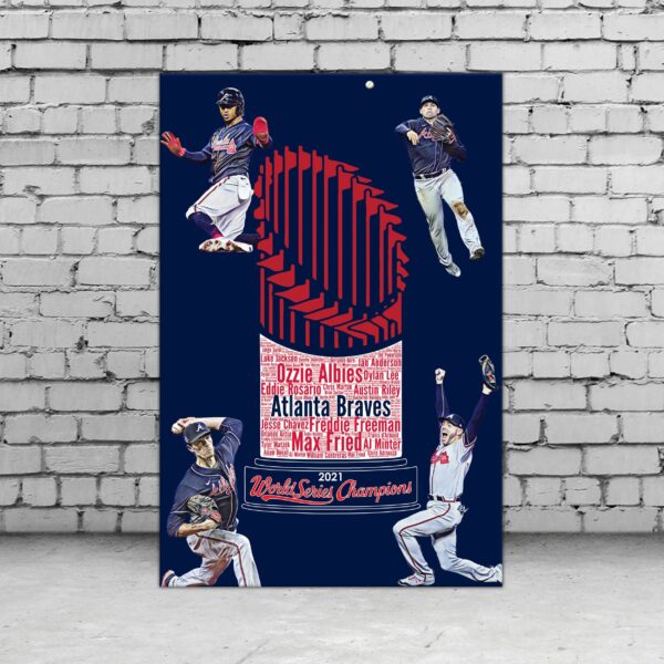 Atlanta Braves World Series canvas, Atlanta Braves wall art, Braves World Series Canvas, Braves World Series art wall