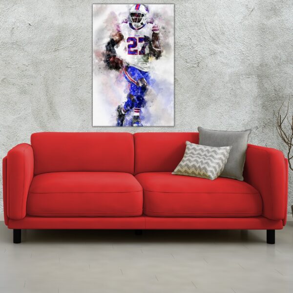 TreDavious White watercolor, Buffalo Bills wall art, Buffalo Bills TreDavious White Poster. Canvas, TreDavious White Buffalo Bills wall art - Image 3